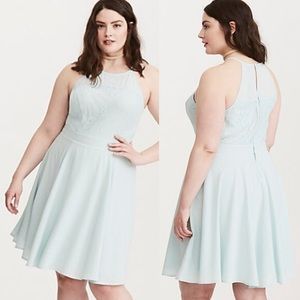 🔥 SALE TORRID NWOT Lace Bodice Seafoam Dress